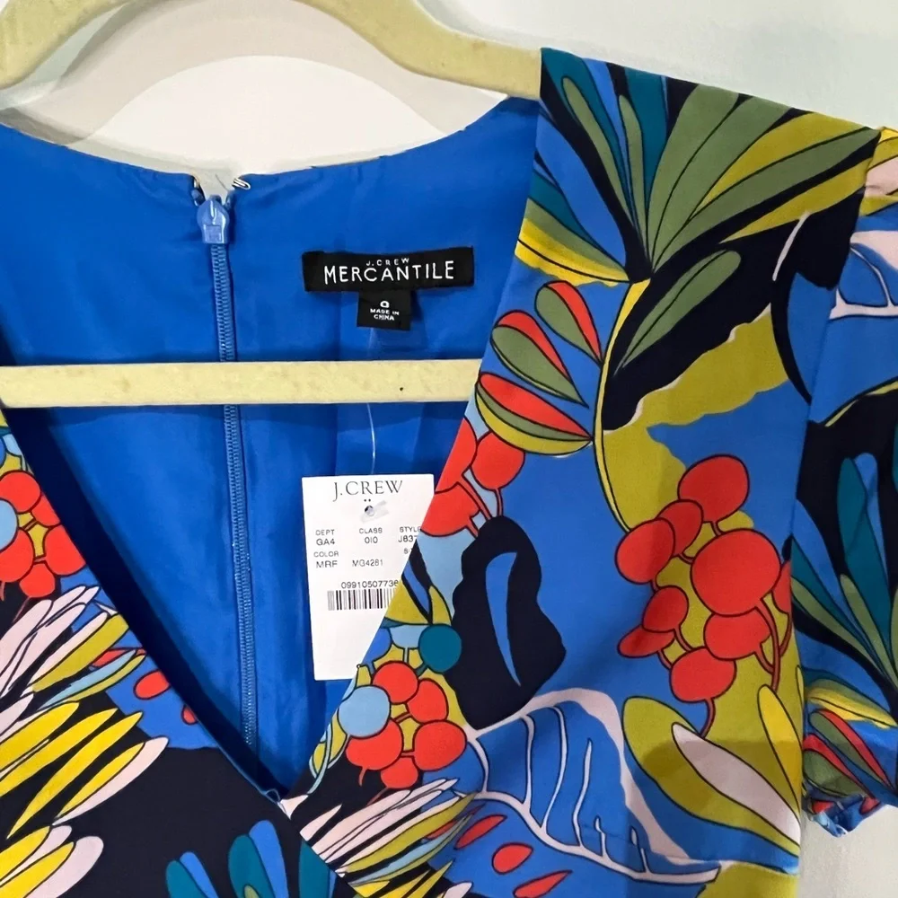 J. Crew Mercantile Wrap Front Floral Mini Dress